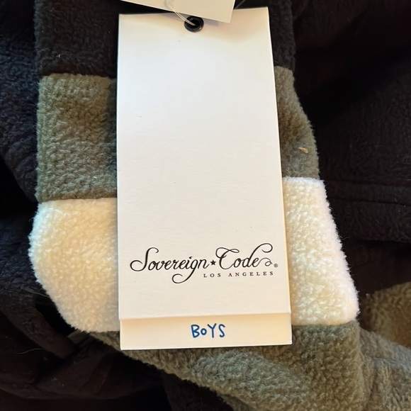 Sovereign Code Fleece Hooded Pullover Boys Size 18M Green Black - Picture 7 of 7